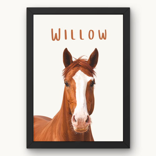Personalised horse illustration portrait