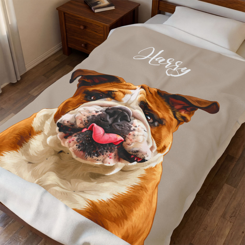 Personalised Pet Portrait Blanket