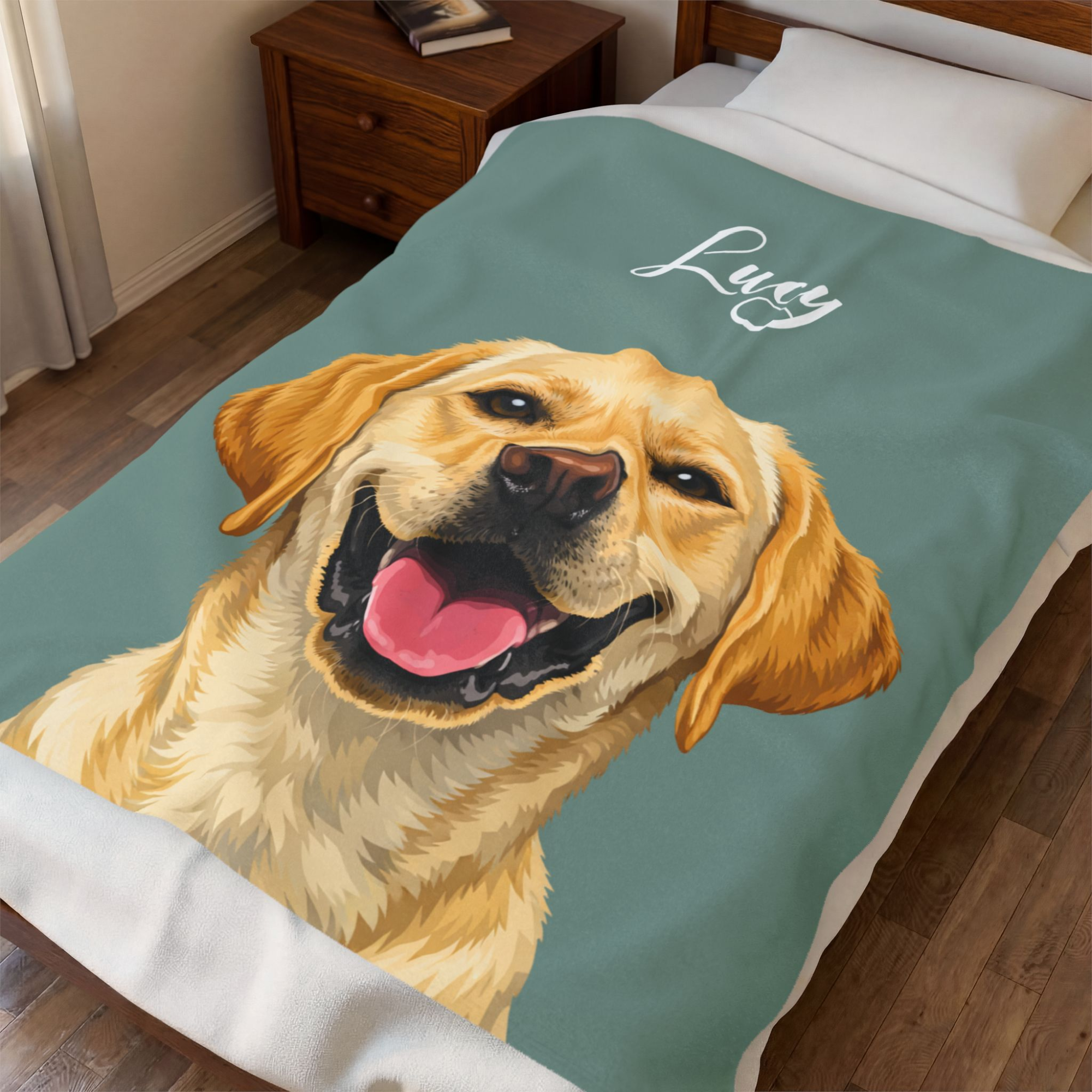 Personalised Pet Portrait Blanket