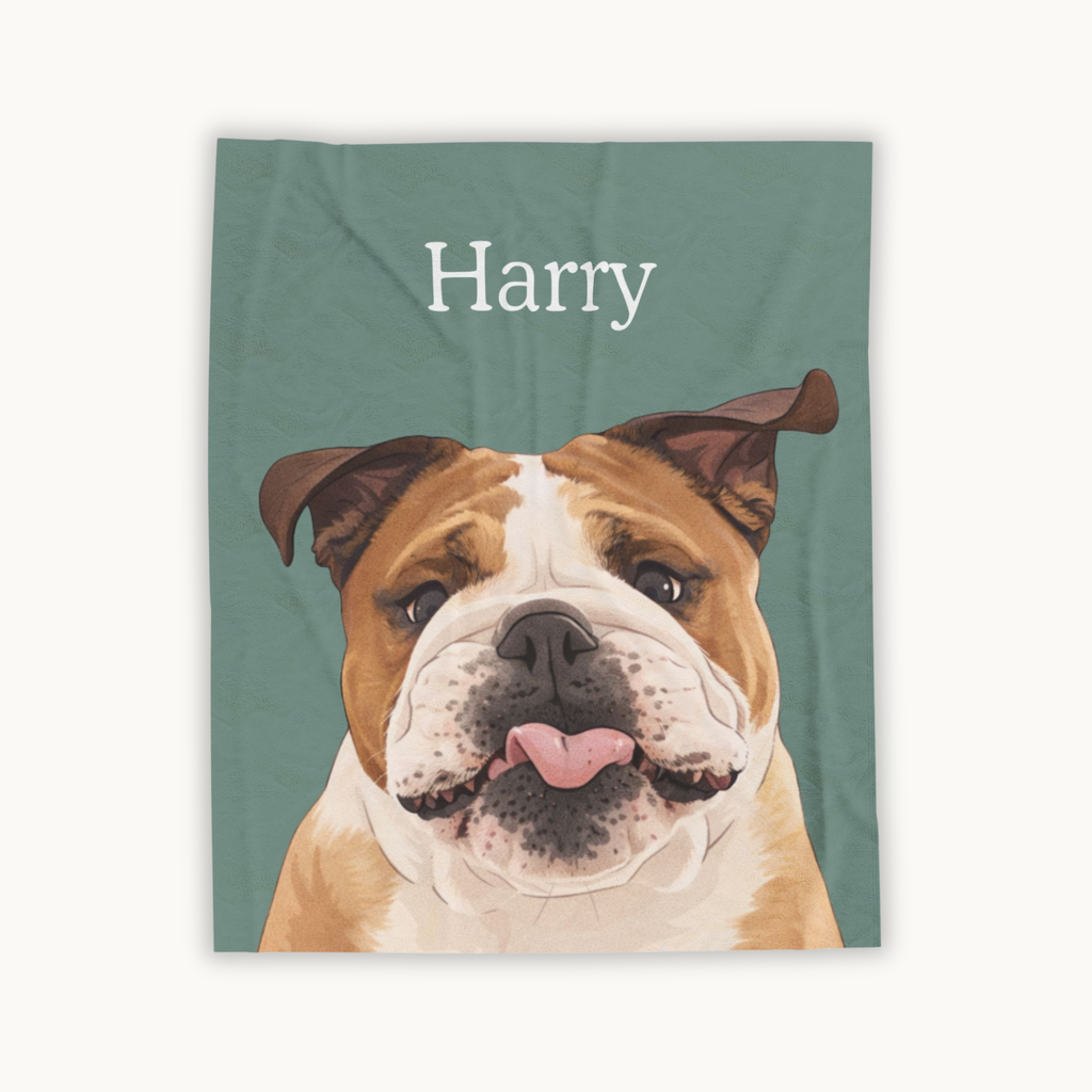 Personalised Pet Portrait Blanket