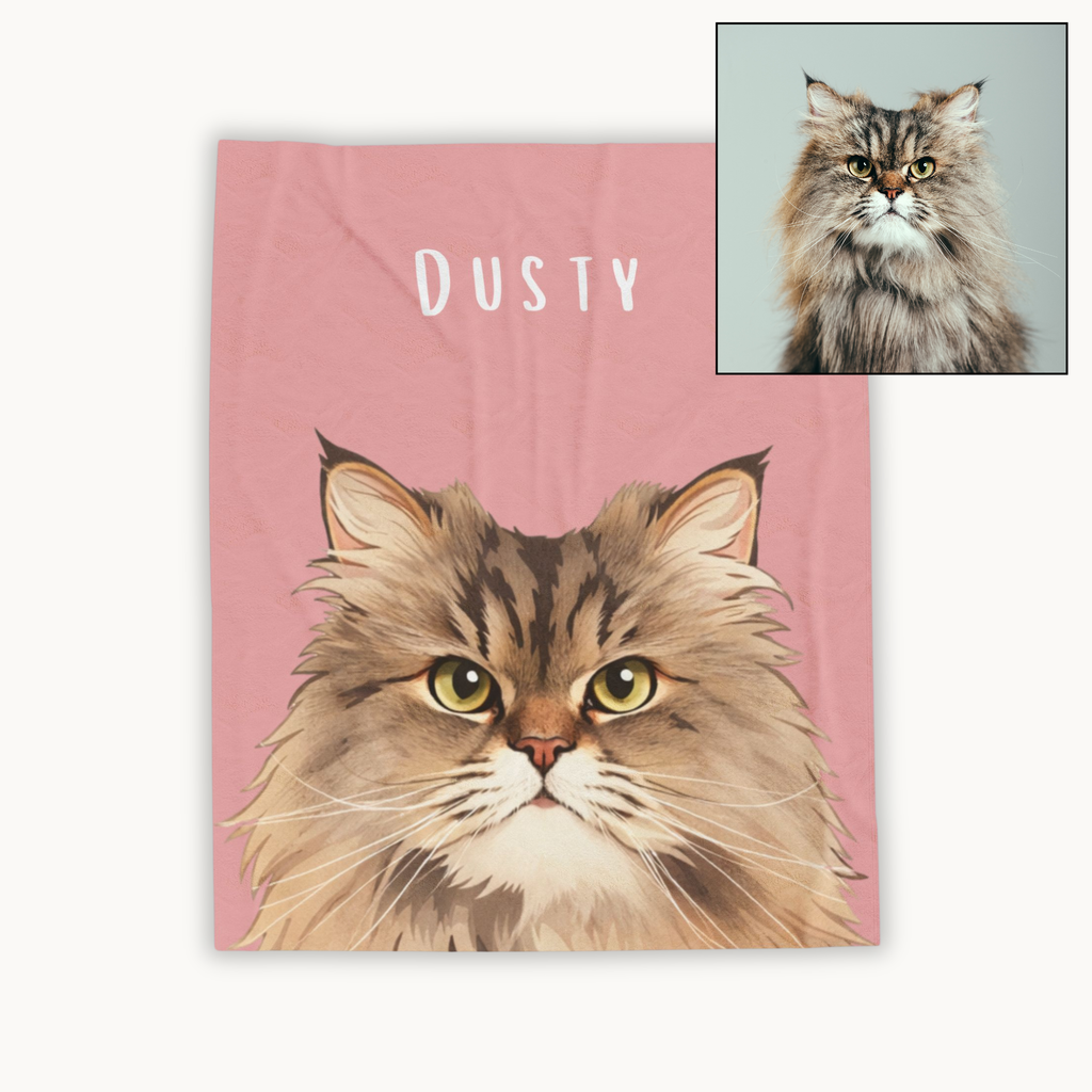 Personalised Pet Portrait Blanket