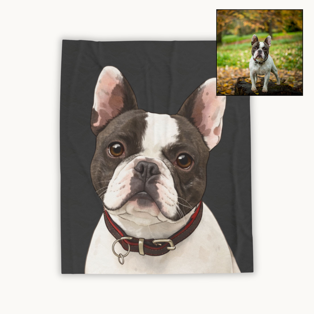 Personalised Pet Portrait Blanket