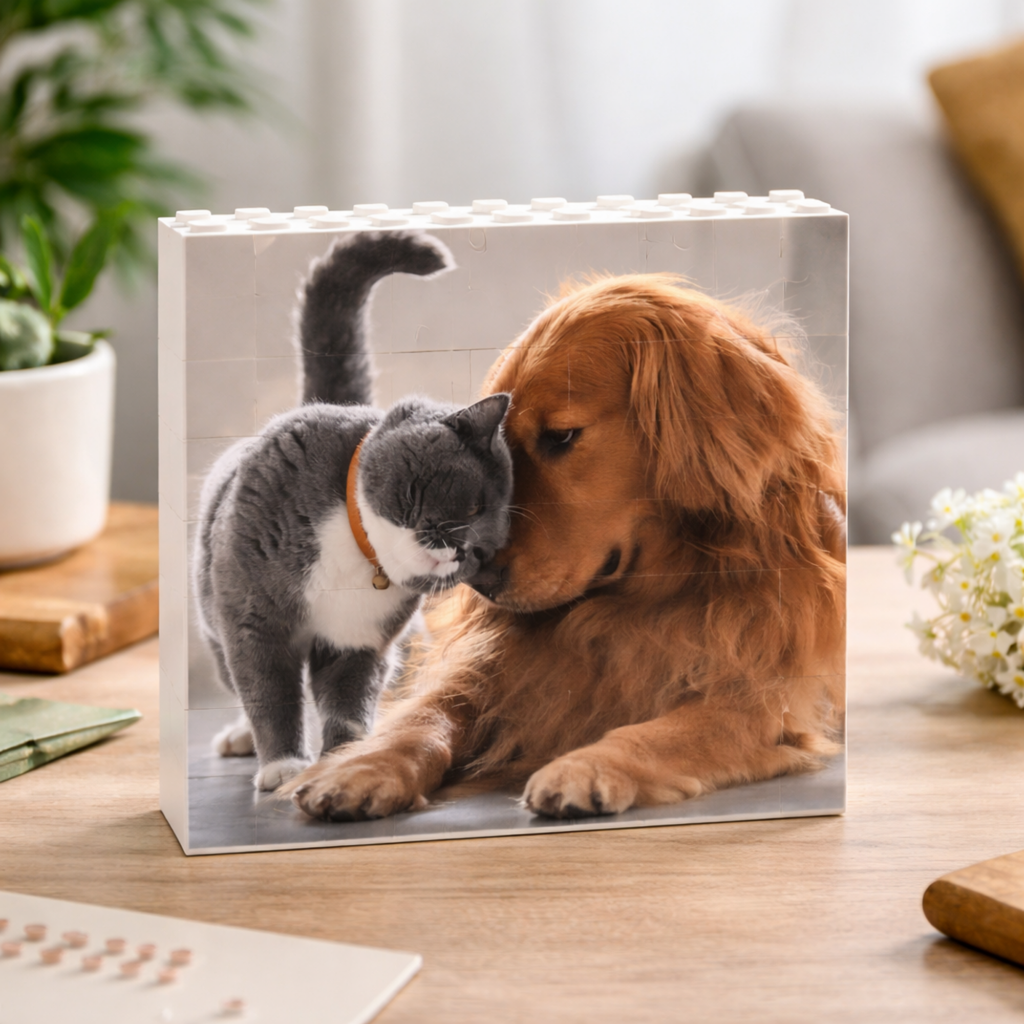 Custom Pet Photo Building Block Puzzle