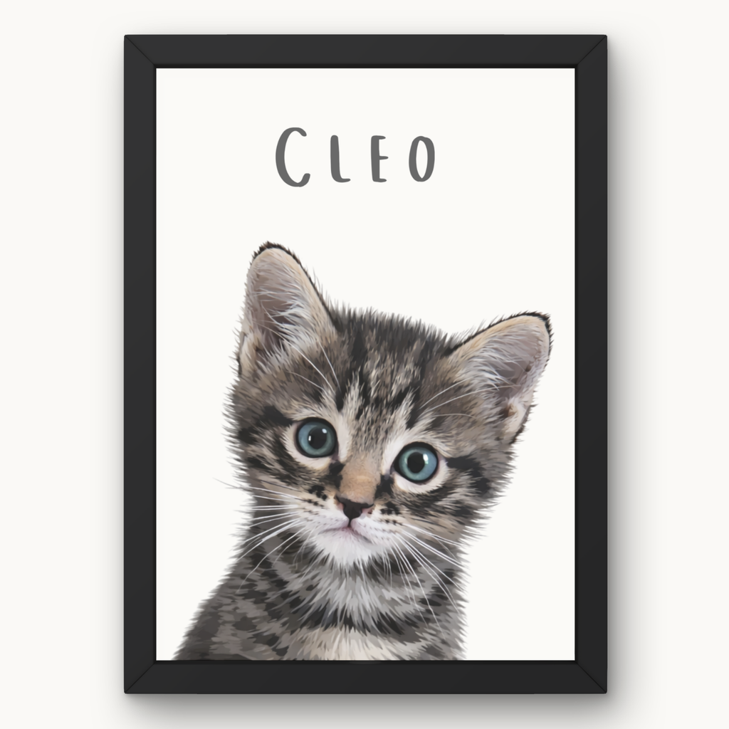 Personalised Classic Cat Portrait Print