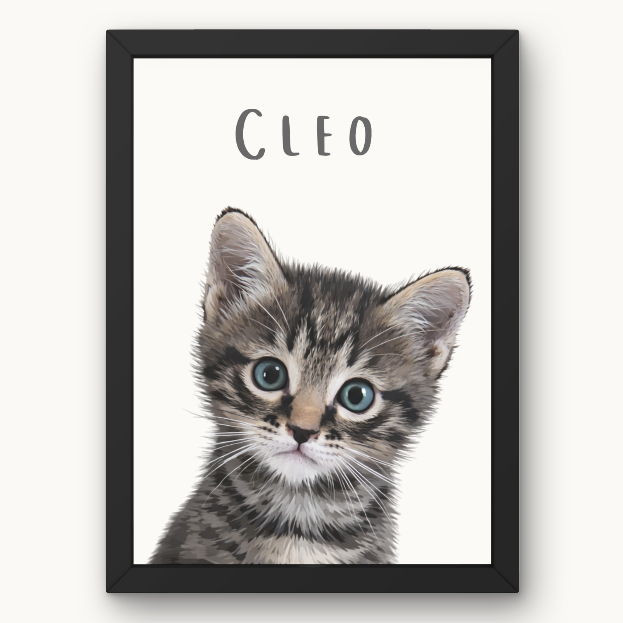 Personalised Classic Cat Portrait Print