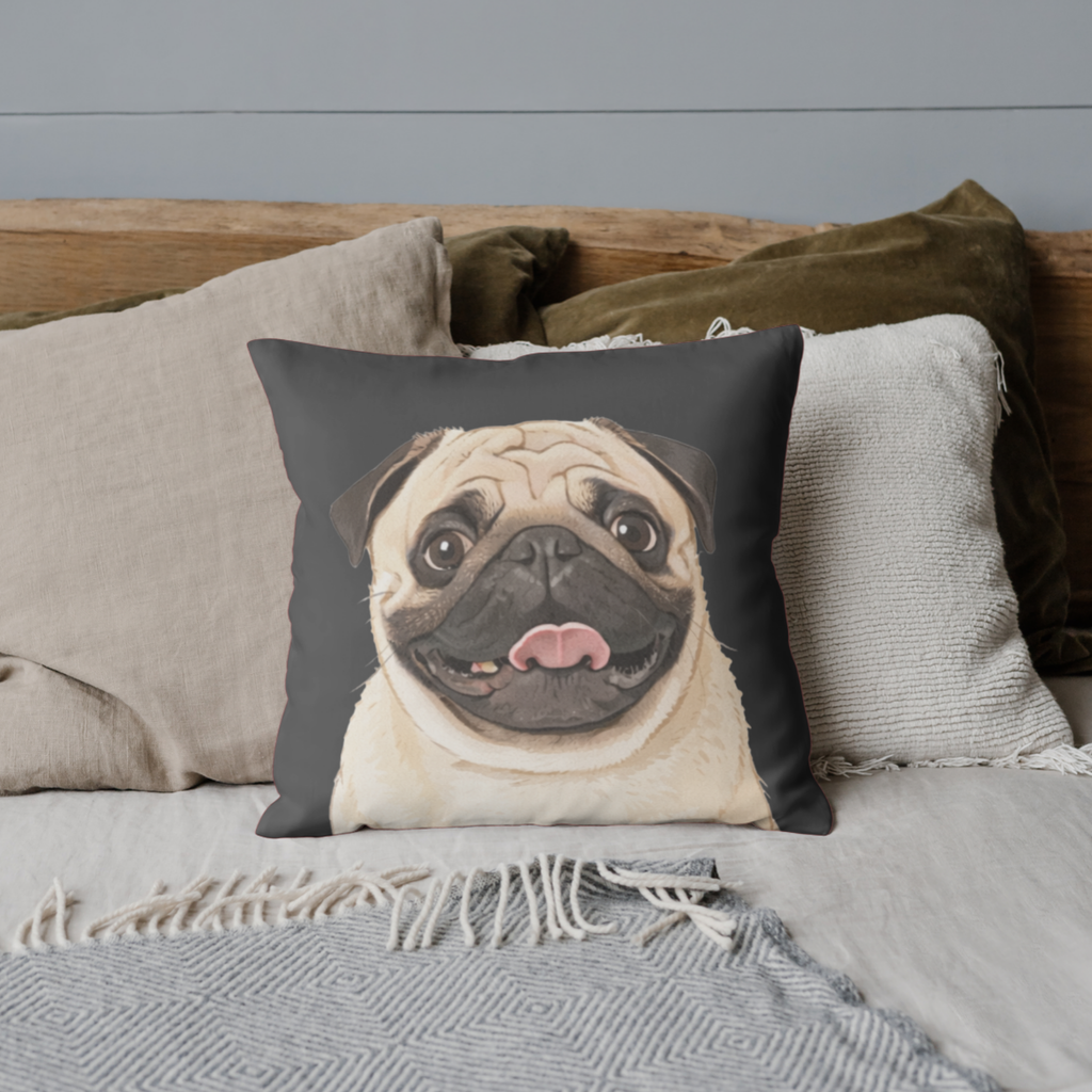 personalised pet portrait cushion cover