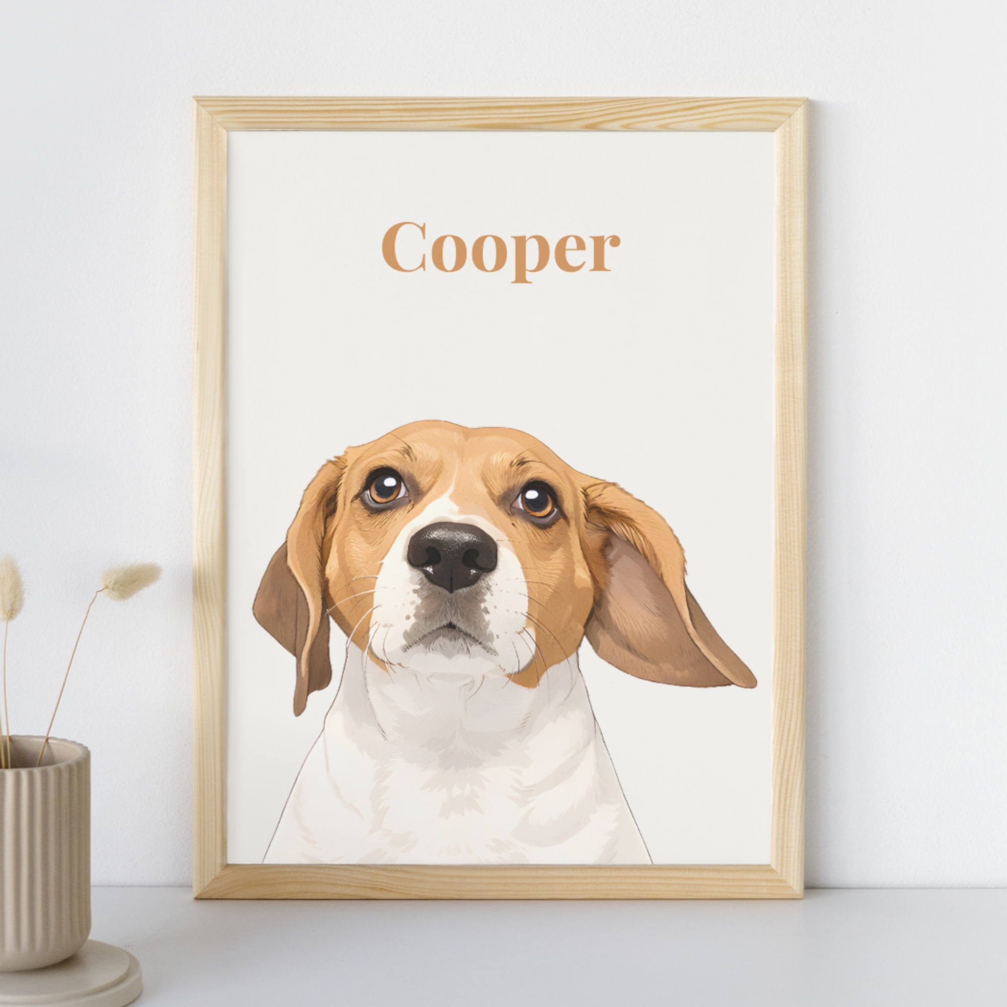 Personalised Pet Illustrated Portrait Canvas