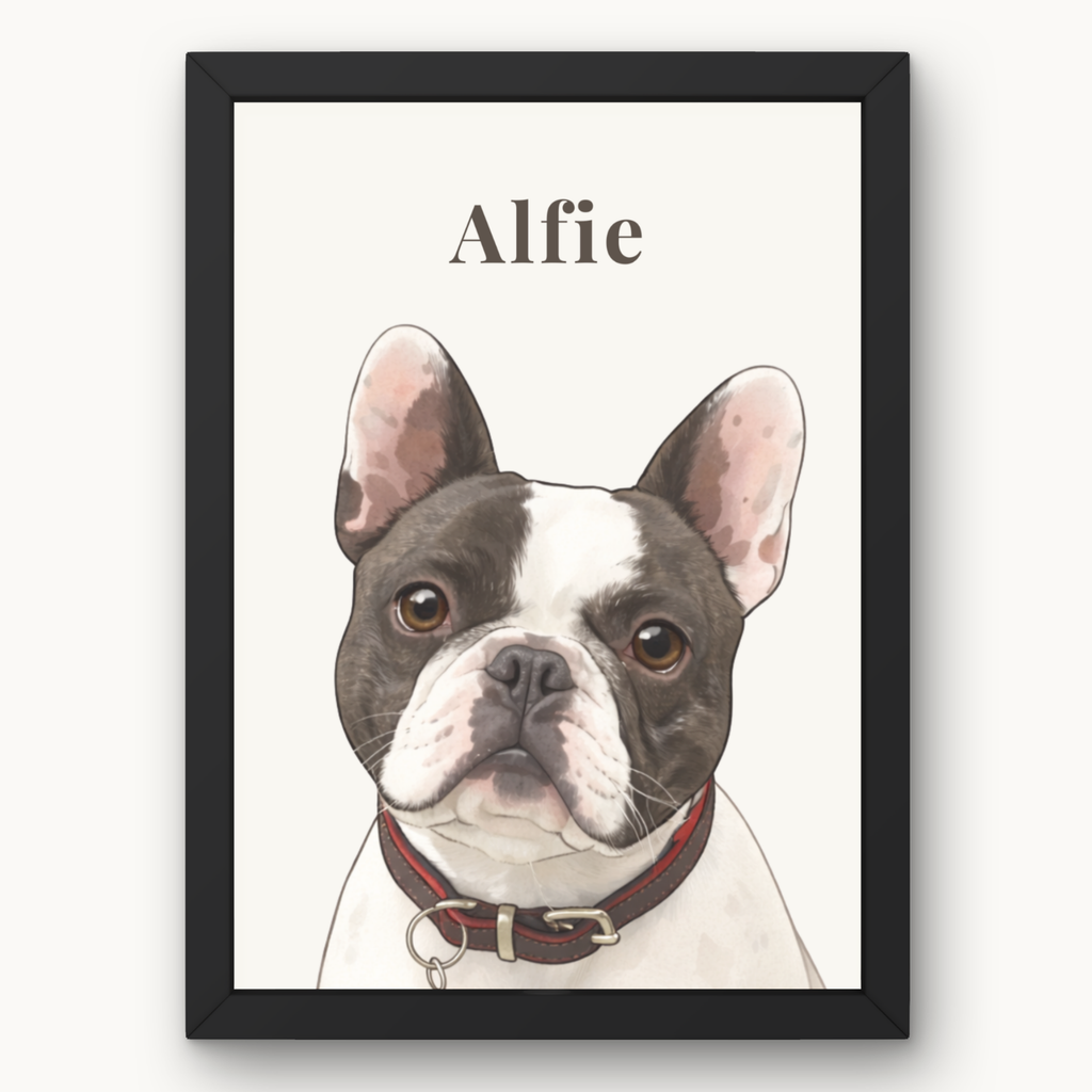 Personalised Pet Illustrated Portrait Canvas