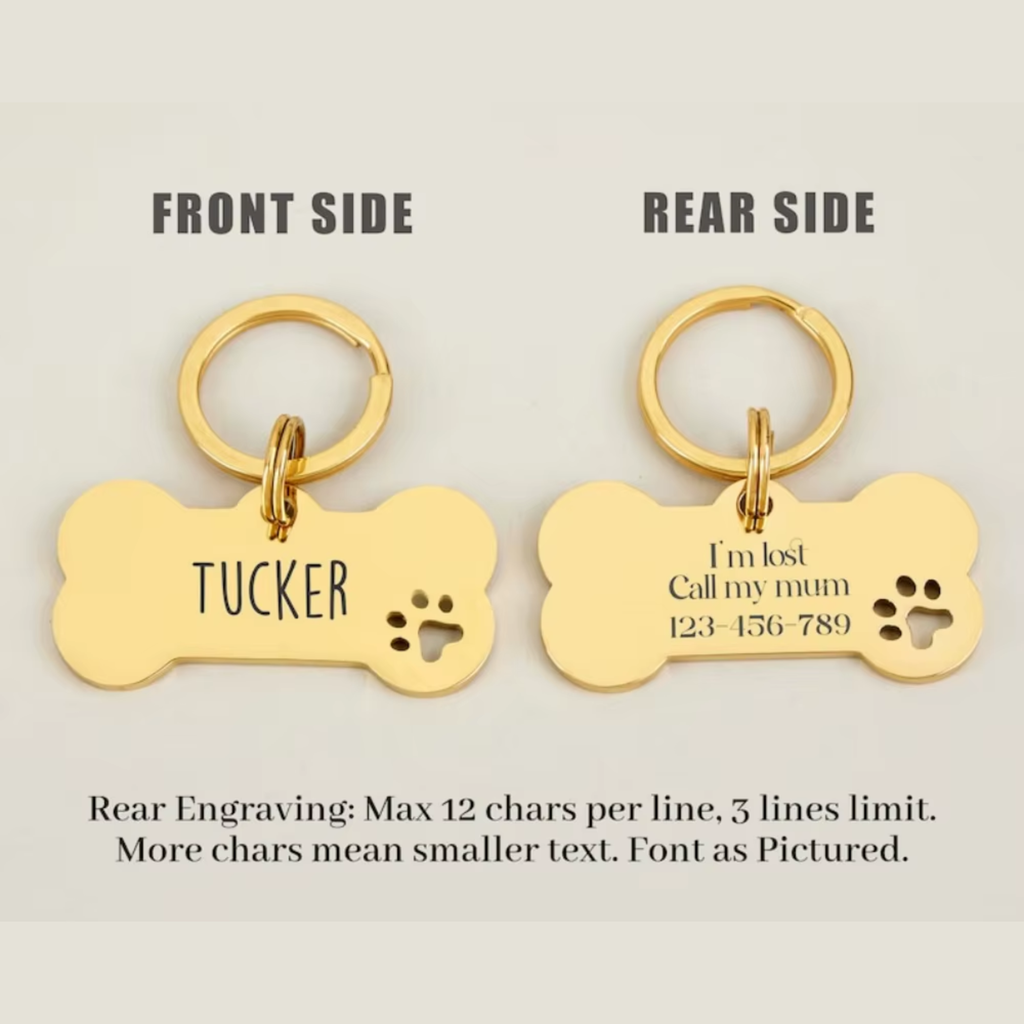 Personalised Bone-Shaped Dog ID Tag