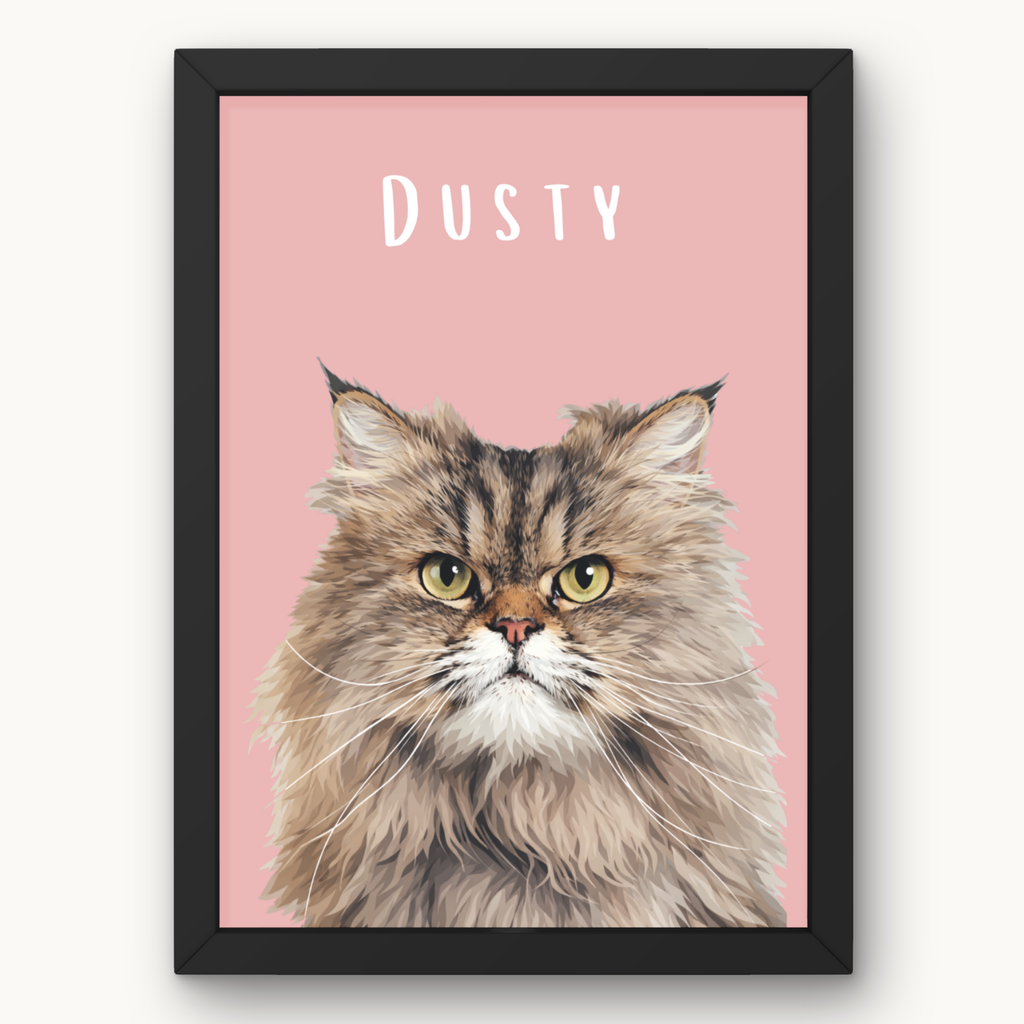 Personalised Classic Cat Portrait Print