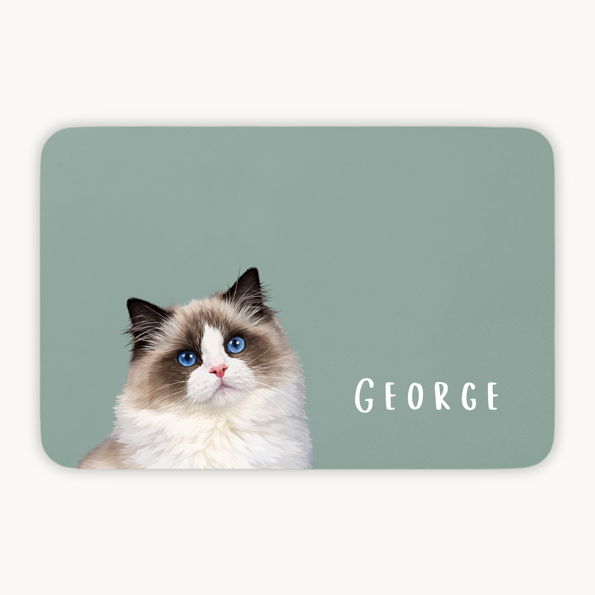 Personalised Pet Portrait Feeding Mat