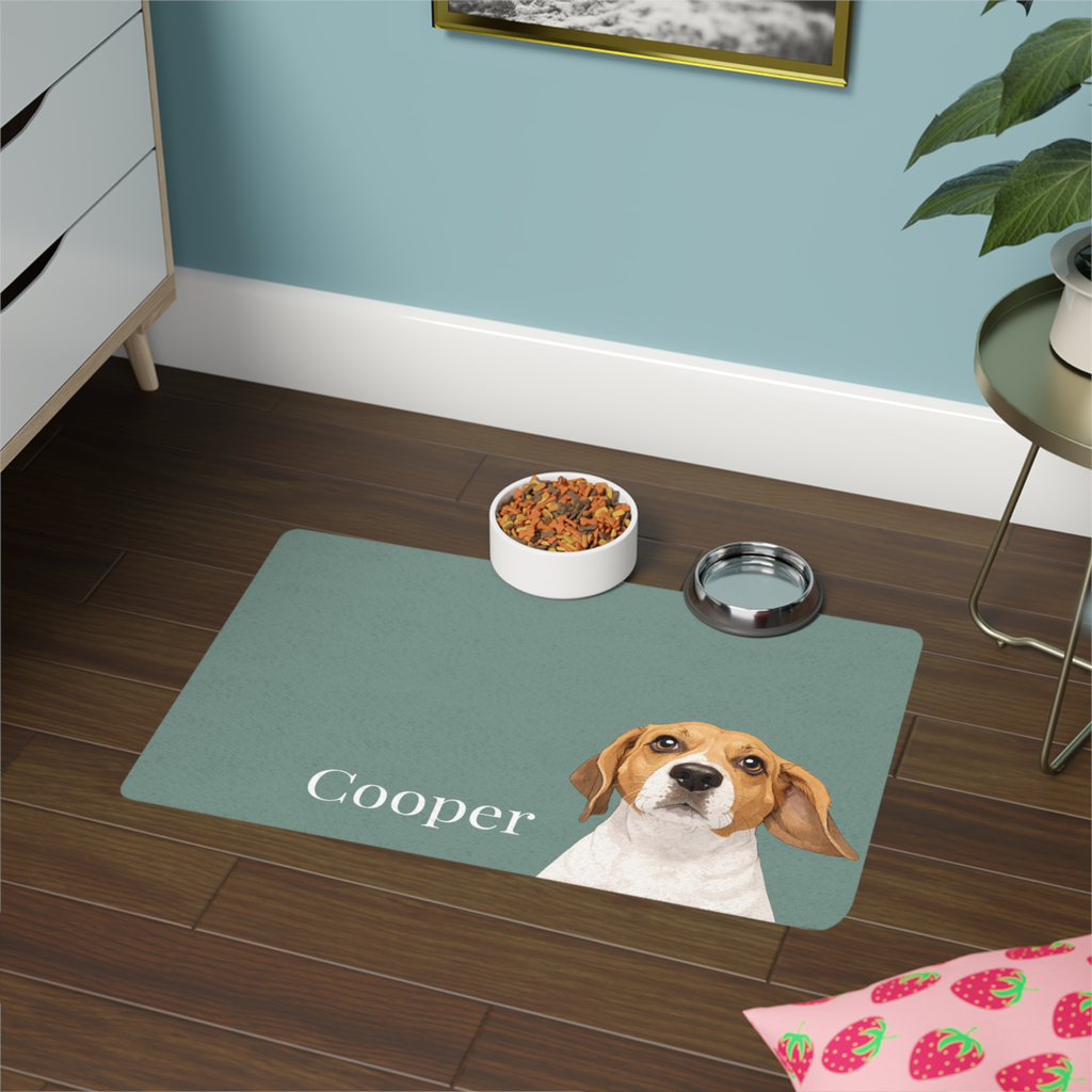 Personalised Pet Portrait Feeding Mat