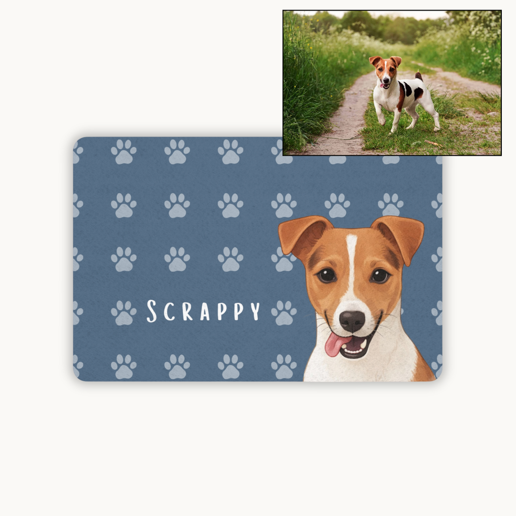 Personalised Pet Portrait Feeding Mat