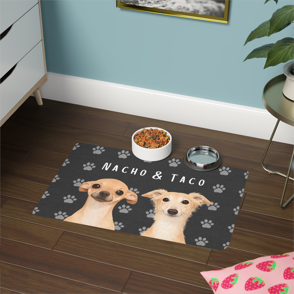 Personalised Pet Portrait Feeding Mat