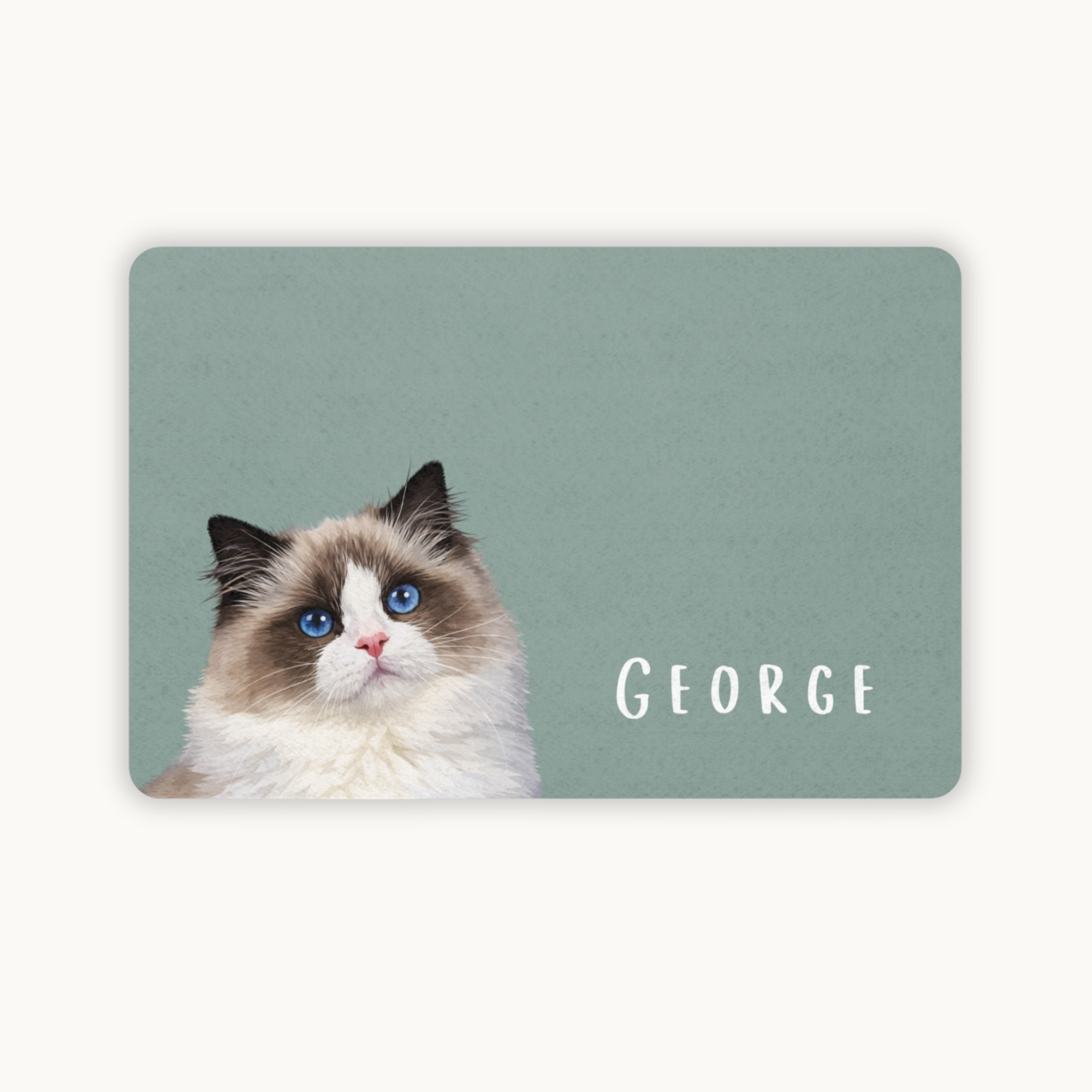 Personalised Pet Portrait Feeding Mat