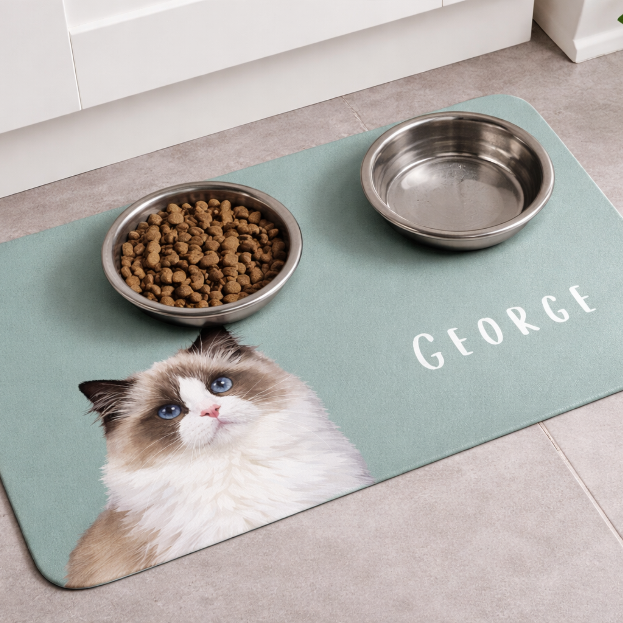 Personalised Pet Portrait Feeding Mat