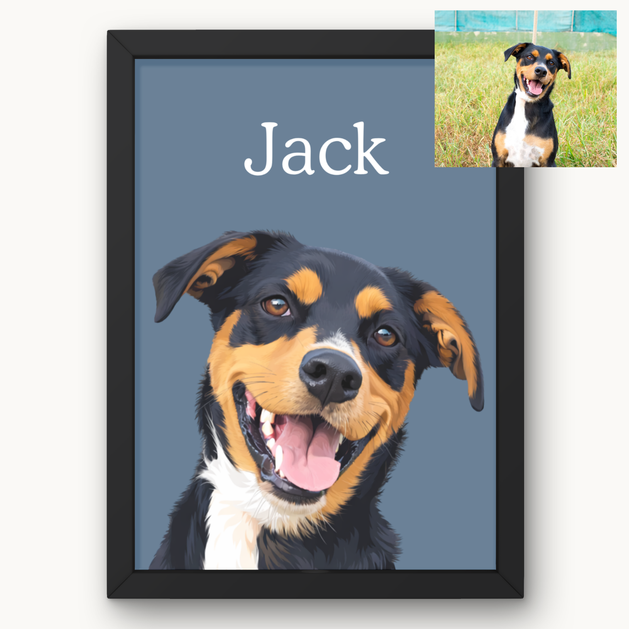 custom personalised dog portrait
