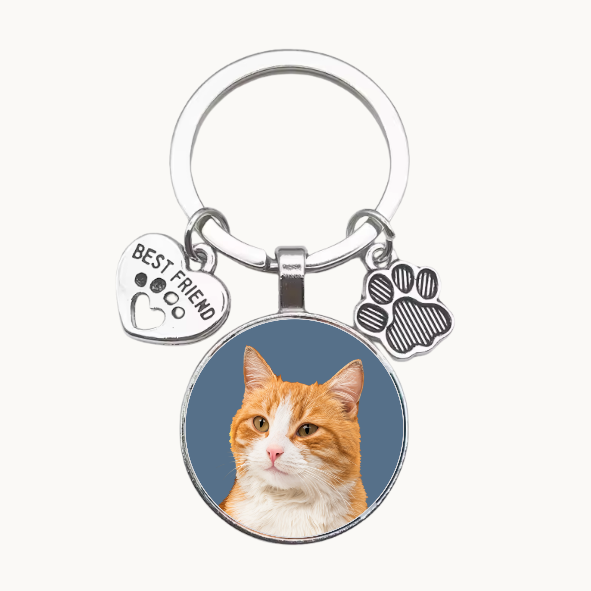 Personalised Pet Portrait Keychain