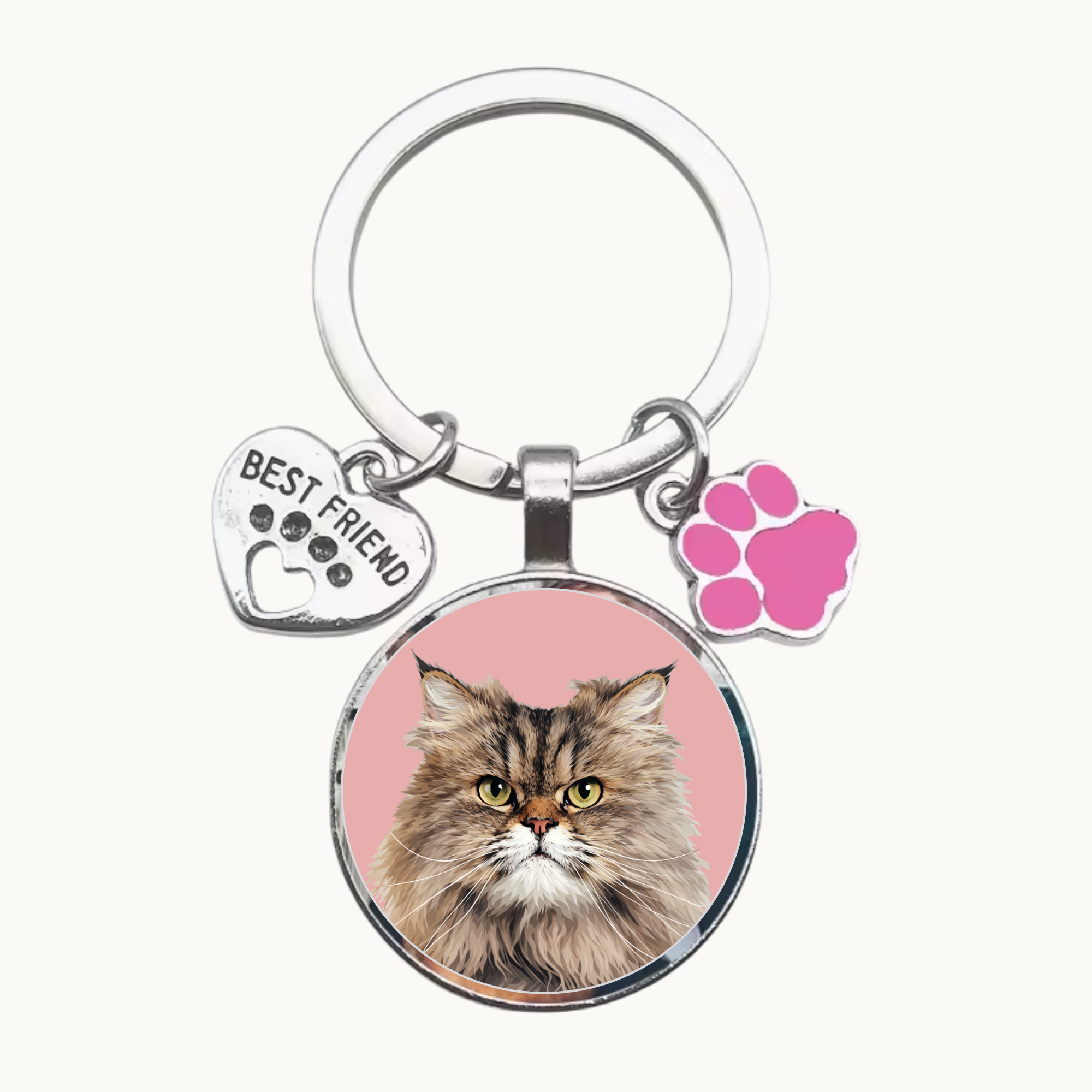Personalised Pet Portrait Keychain