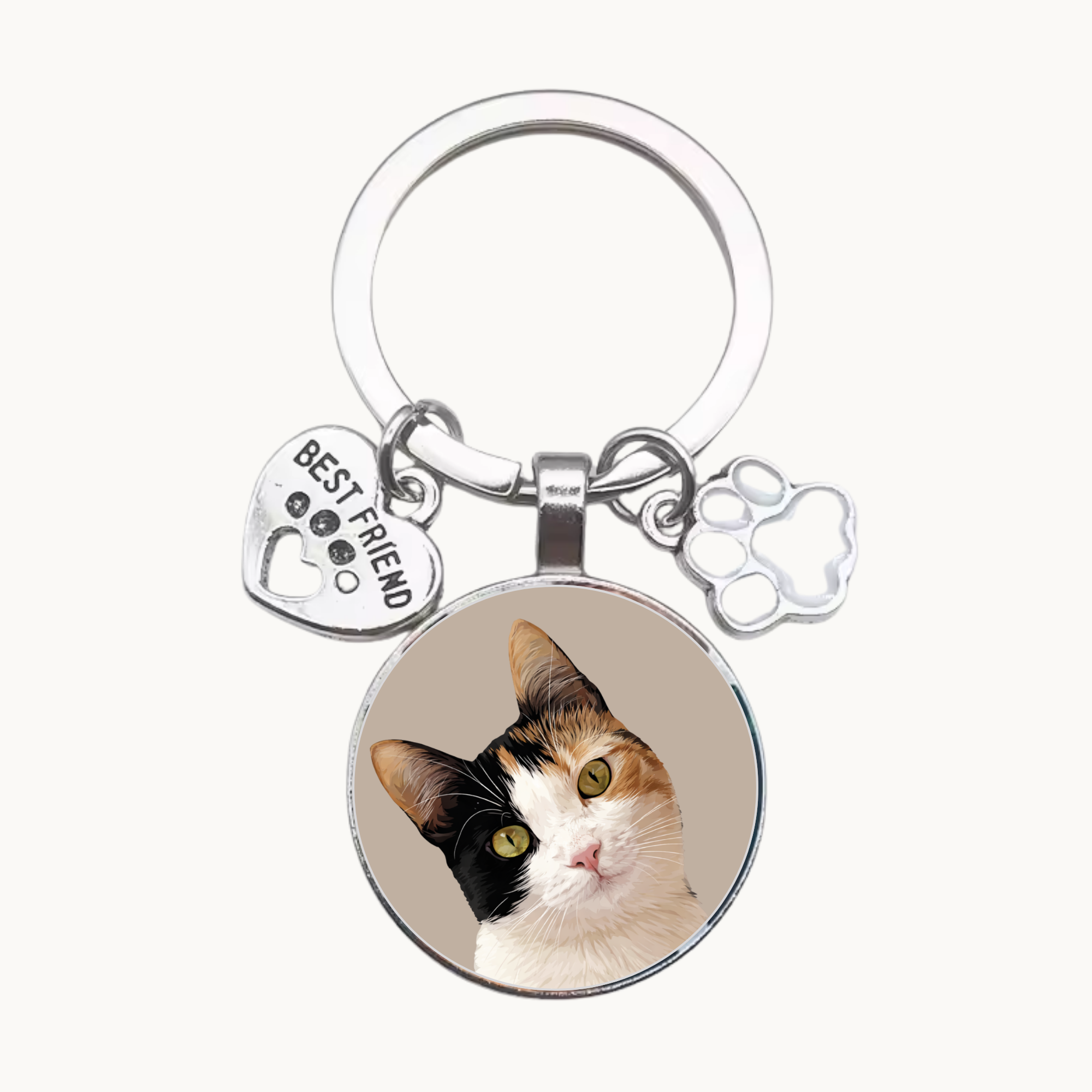 Personalised Pet Portrait Keychain