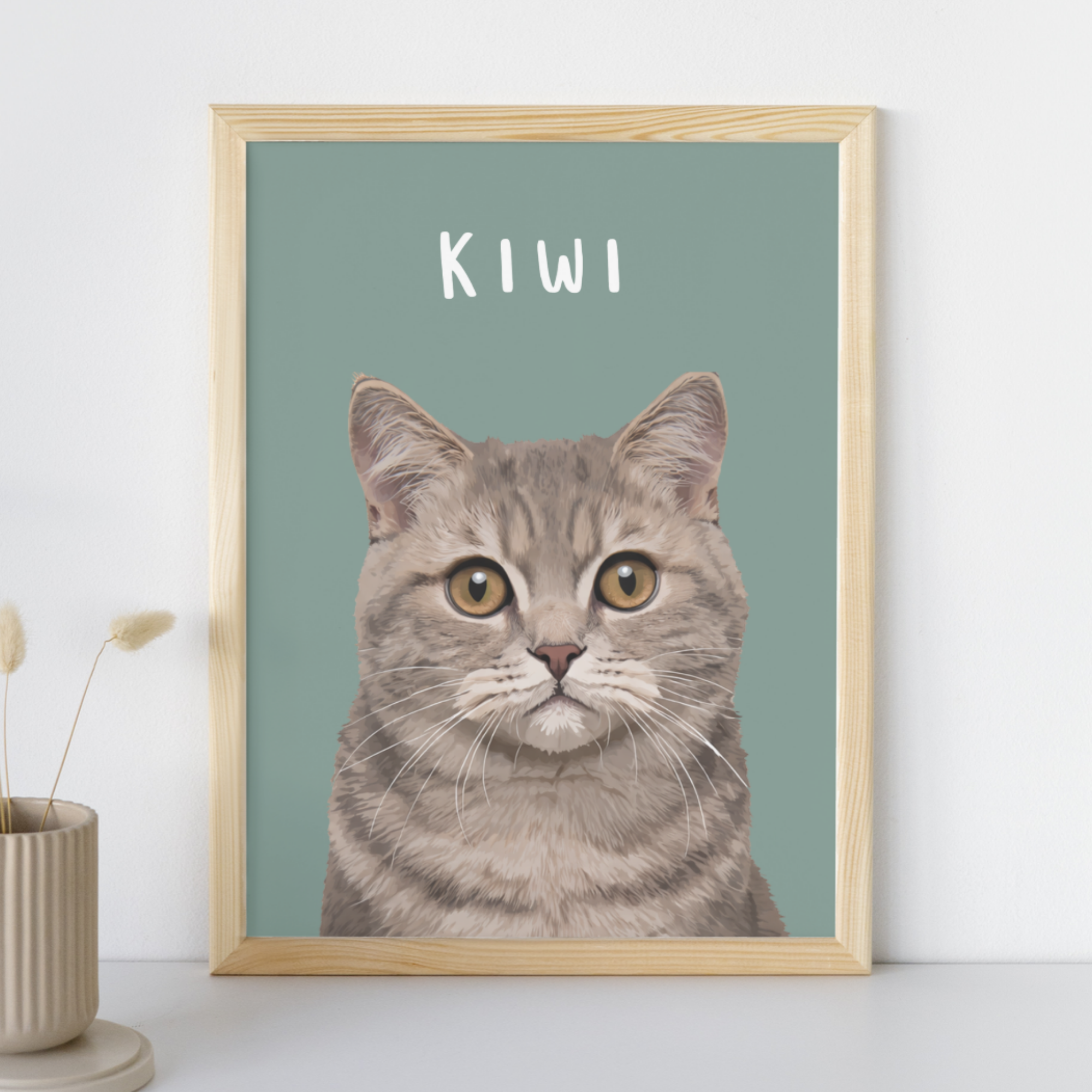 Personalised Classic Cat Portrait Print
