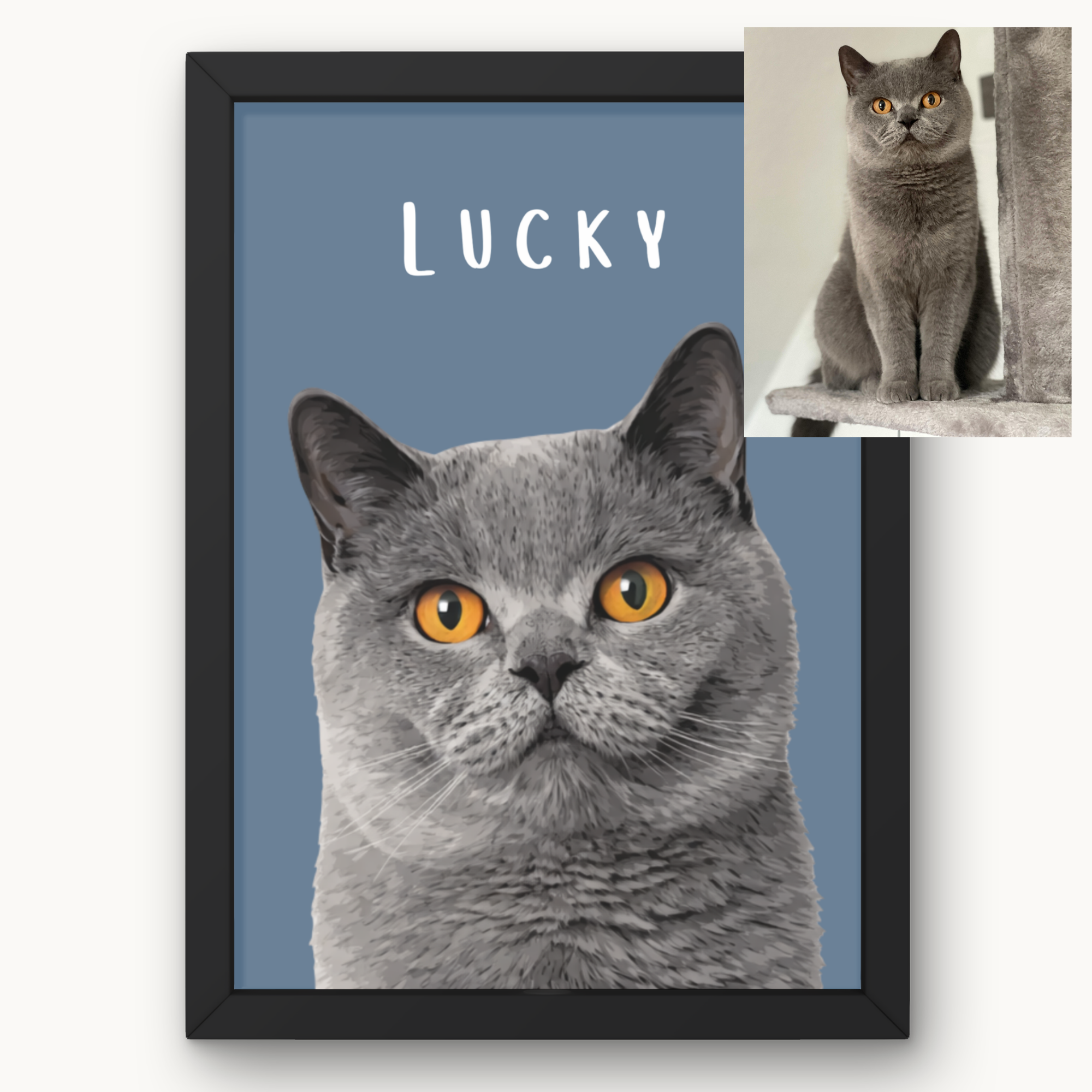 Personalised Classic Cat Portrait Print
