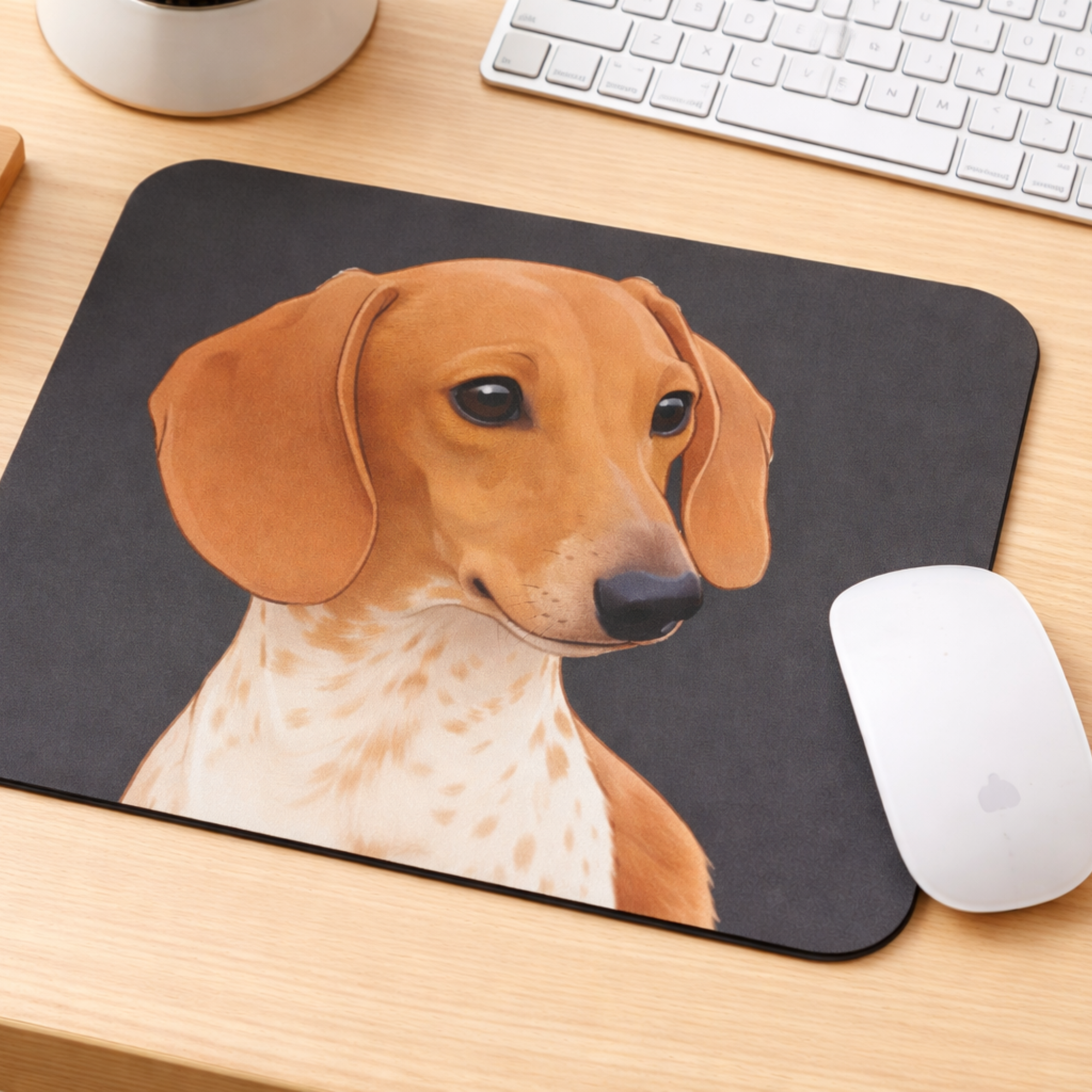 personalised dog pet portrait mouse pad
