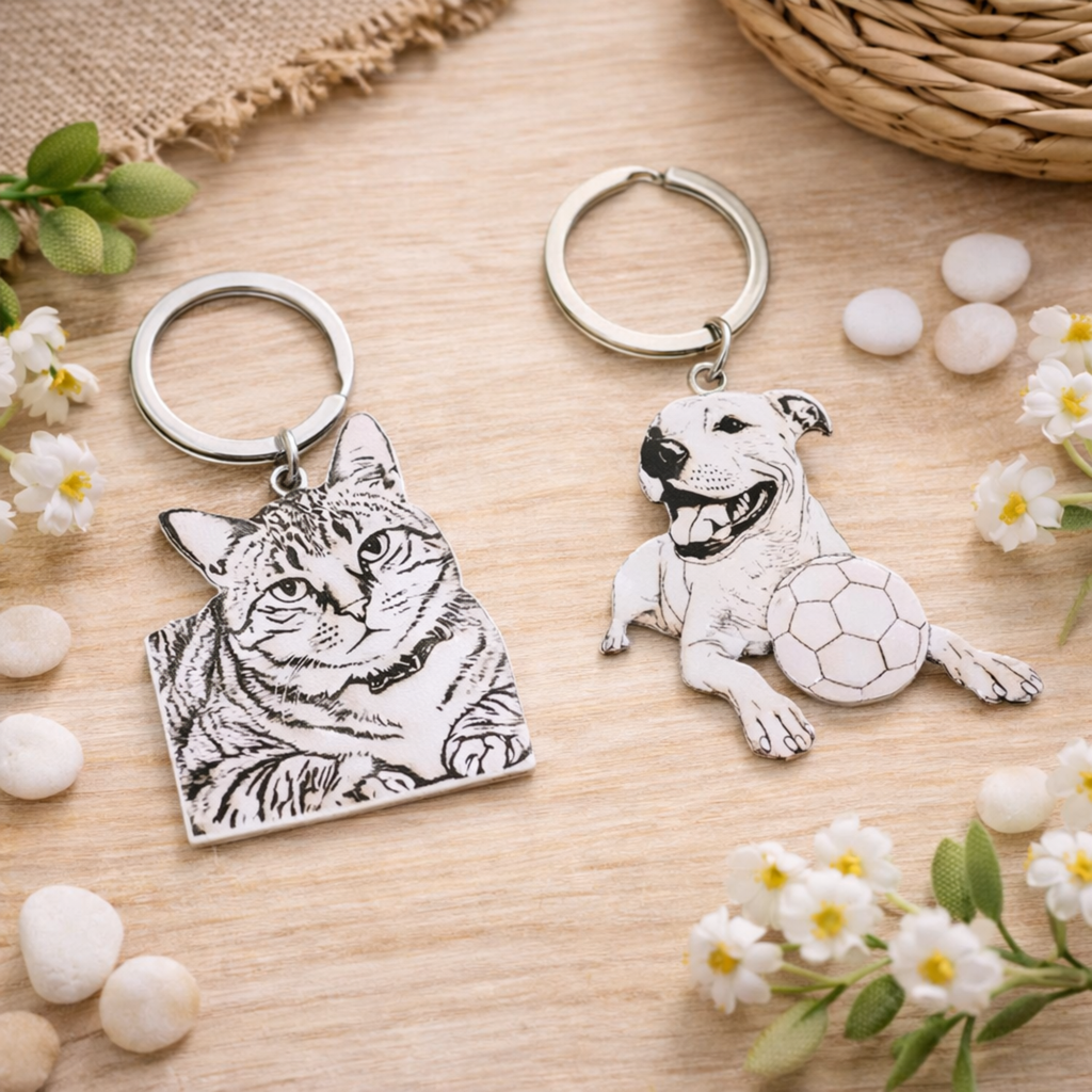 Pet Photo Keychain illustration