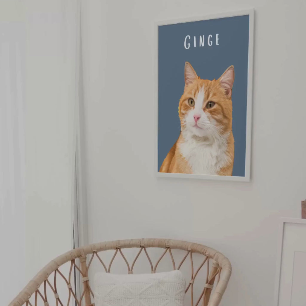 Personalised Classic Cat Portrait Print