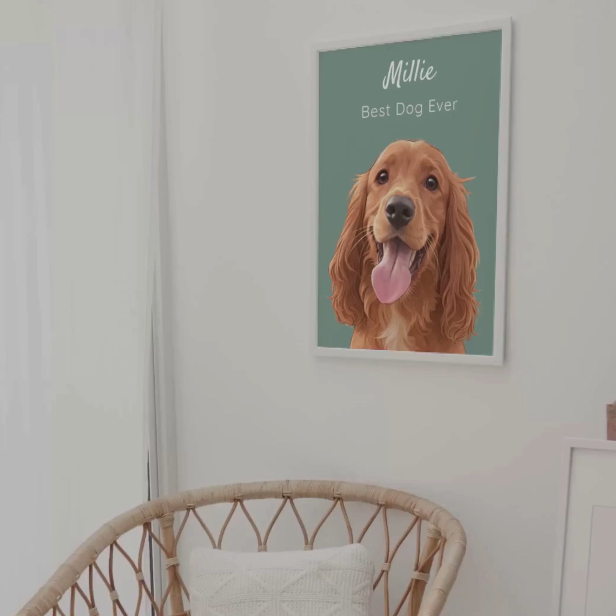 Personalised Pet Illustrated Portrait Canvas